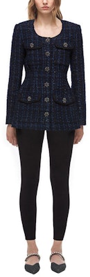 (W) Self-Portrait Jaket Pinggang Tweed Kotak Biru. SWF324T10100 Purchase (W) Self-Portrait Jaket Pinggang Tweed Kotak Biru. SWF324T10100