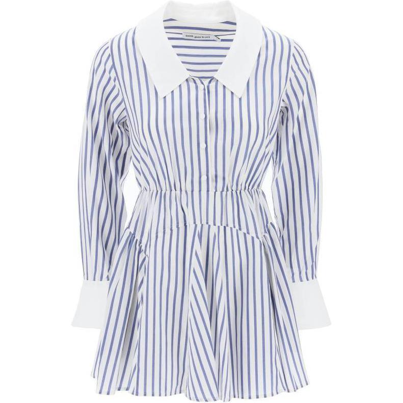 (Women) Self-Portrait  Blue Striped Collar Long Sleeve Mini Dress SS24173SBLBLUE 圖 2