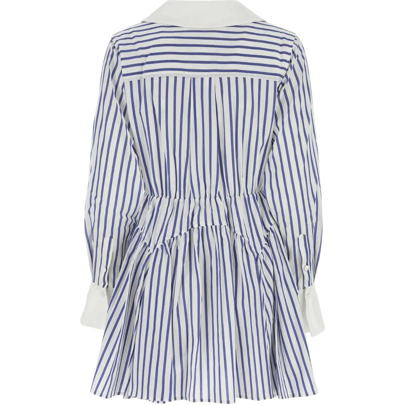 (Women) Self-Portrait  Blue Striped Collar Long Sleeve Mini Dress SS24173SBLBLUE 圖 3