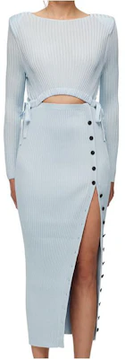 (Women) Self-Portrait Blue Two-Piece Knit Long Sleeve Midi Dress. SWF322M06100 Buy (Women) Self-Portrait Blue Two-Piece Knit Long Sleeve Midi Dress. SWF322M06100