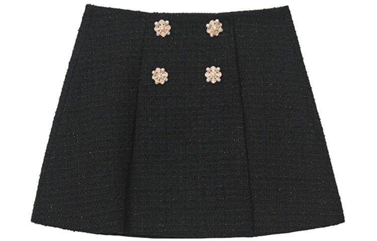 Order (W) Falda Casual Clásica Negra A-Line de Self-Portrait SWF351Q00100