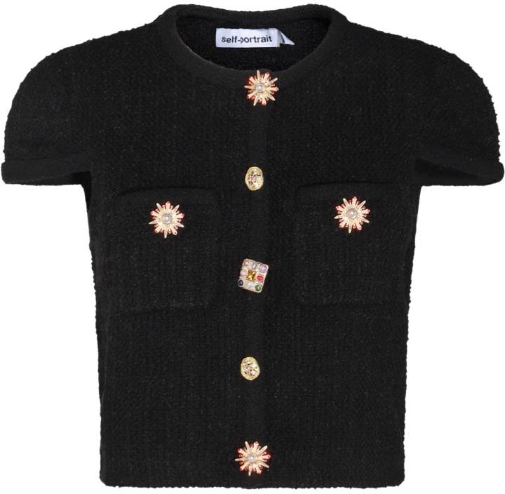 women-self-portrait-classic-black-knit-short-sleeve-top-with-button-detail-pf-24127-tbblack