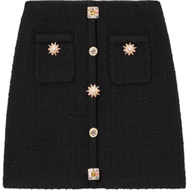 (Women) Self-Portrait  Classic Black Knit Skirt with Buckle Detail SWF353M00900 圖 2