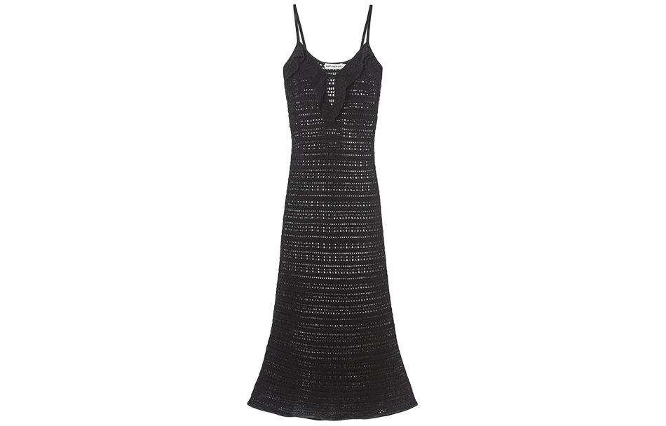 (Women) Self-Portrait  Classic Black Midi U-Neck Sleeveless Dress. SWF352M08600 圖 2