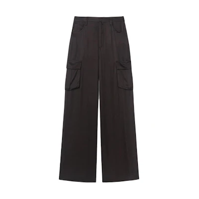 (Women) Self-Portrait Classic Black Utility Pants Fashionable and Versatile. SWF352K01400