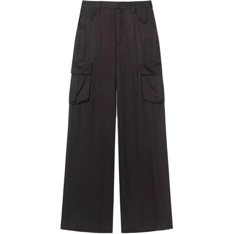 Order (W) Self-Portrait Pantalones Negros Clásicos Utilitarios, Moda y Versatilidad. SWF352K01400