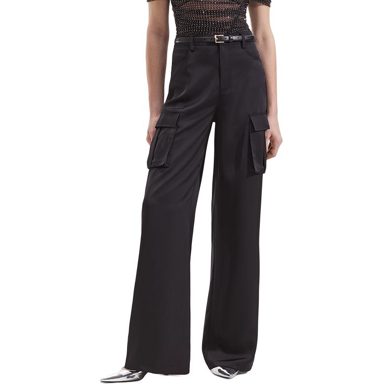 Shop (W) Self-Portrait Pantalones Negros Clásicos Utilitarios, Moda y Versatilidad. SWF352K01400