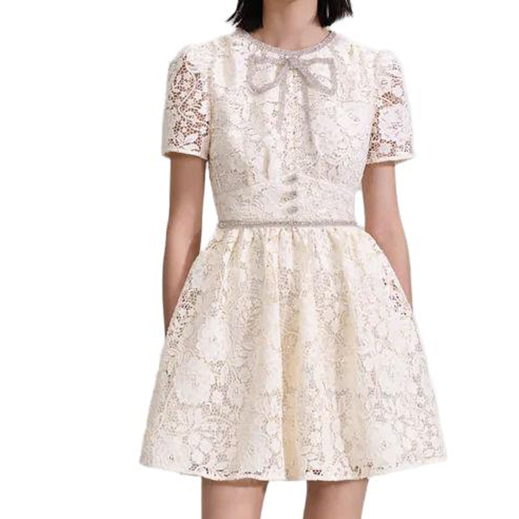 (Women) Self-Portrait  Cream Lace Short Sleeve Dress. PF23035SCPCREAM 圖 3
