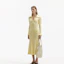 Lookbook (Women) Self-Portrait Cream Yellow Polo Collar Long Flare Sleeve A-Line Dress SWF352M06000