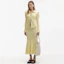 Lookbook (Women) Self-Portrait Cream Yellow Slim Fit Knit Cardigan Long Sleeve Top SWF352M05900