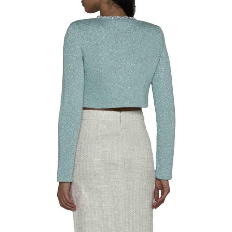 Purchase (W) Chaqueta Corta de Manga Larga Self-Portrait - Azul Sólido. RS24159JBLMINT