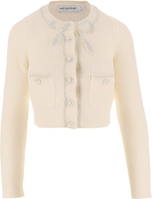 (W) Self-Portrait 水晶裝飾長袖針織開襟毛衣 SC23016JCCREAM Buy (W) Self-Portrait 水晶裝飾長袖針織開襟毛衣 SC23016JCCREAM