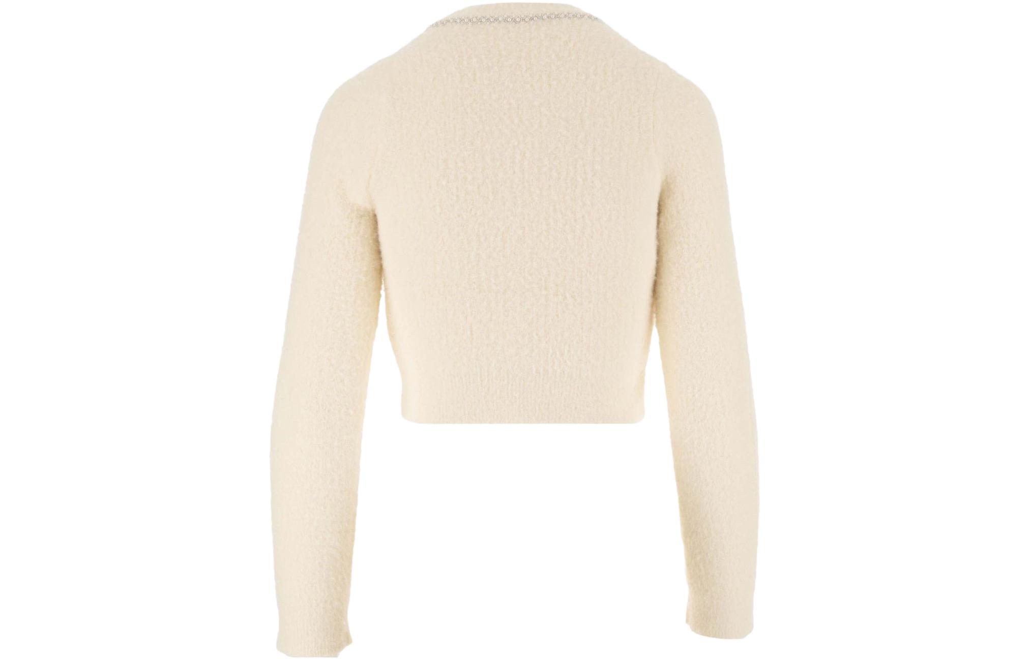 Lookbook (W) Self-Portrait 水晶裝飾長袖針織開襟毛衣 SC23016JCCREAM