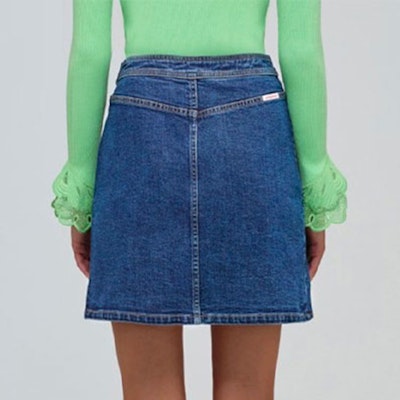 (W) Self-Portrait 藍色丹寧迷你裙(開衩+扣子+口袋設計) SWF332Q01500 Purchase (W) Self-Portrait 藍色丹寧迷你裙(開衩+扣子+口袋設計) SWF332Q01500