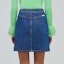 Purchase (W) Self-Portrait 藍色丹寧迷你裙(開衩+扣子+口袋設計) SWF332Q01500