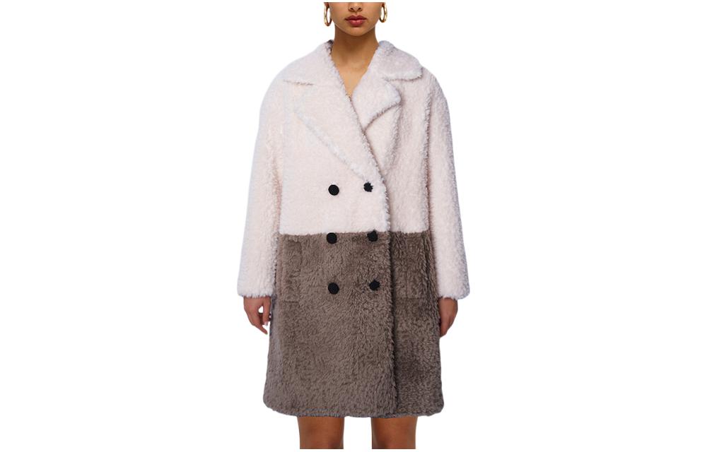 (Women) Self-Portrait  Double-Breasted Wool Coat in White and Gray. SWF331D00300 圖 2
