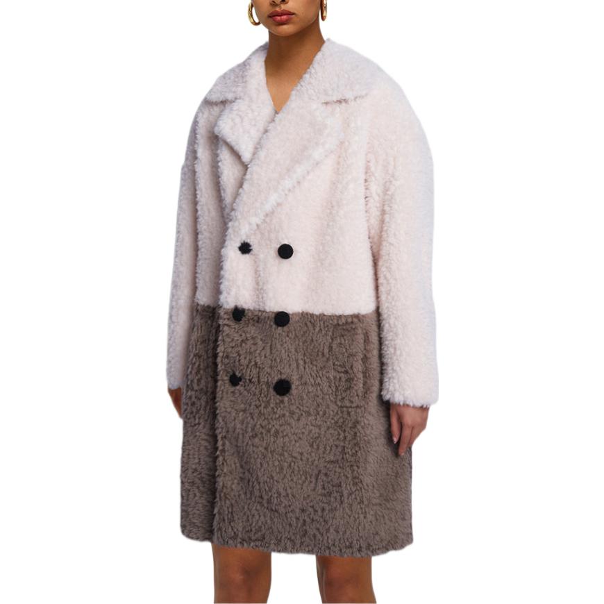 (Women) Self-Portrait  Double-Breasted Wool Coat in White and Gray. SWF331D00300 圖 3