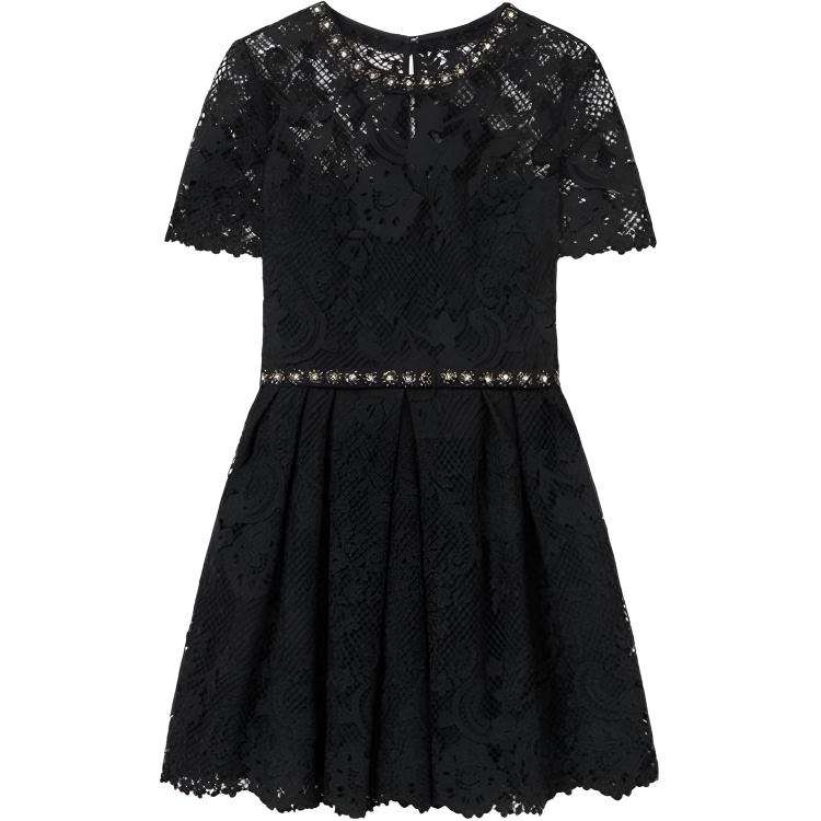 (Women) Self-Portrait  Elegant A-Line Princess Evening Dress Short-Sleeve Gown SWF344Y14200