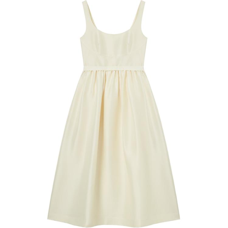 (Women) Self-Portrait  Elegant Bow Tie Strappy Dress in Cream Yellow. SWF352Y27000