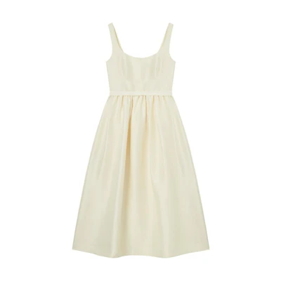 (Women) Self-Portrait Elegant Bow Tie Strappy Dress in Cream Yellow. SWF352Y27000