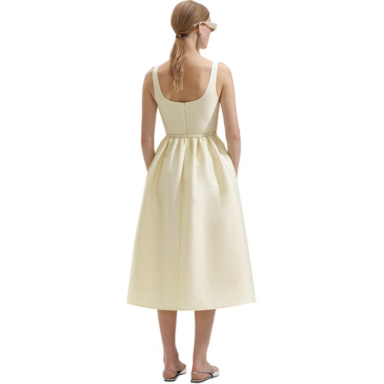 (Women) Self-Portrait  Elegant Bow Tie Strappy Dress in Cream Yellow. SWF352Y27000 圖 4