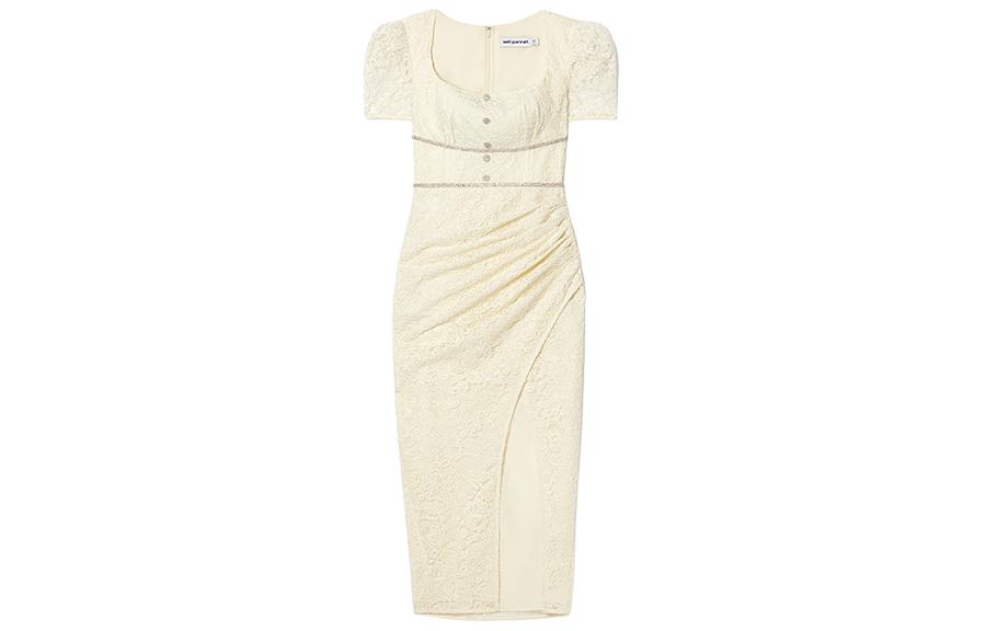 (Women) Self-Portrait  Elegant Lace Midi Dress with Slit - Party & Evening Gown SWF352Y21400 圖 2