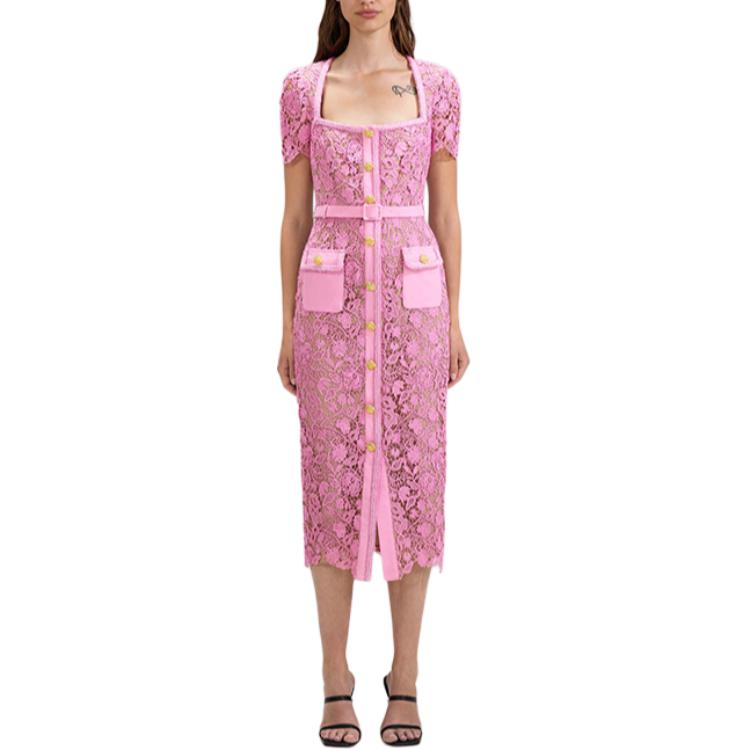 (Women) Self-Portrait  Elegant Lace Square-Neck Evening Midi Dress Party Gown SWF341Y02400 圖 3