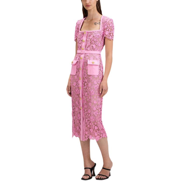 (Women) Self-Portrait  Elegant Lace Square-Neck Evening Midi Dress Party Gown SWF341Y02400 圖 5