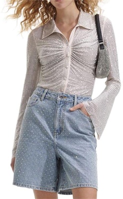 (W) Self-Portrait 優雅水鑽長袖襯衫 - 象牙白 SWF352C02800 Lookbook (W) Self-Portrait 優雅水鑽長袖襯衫 - 象牙白 SWF352C02800