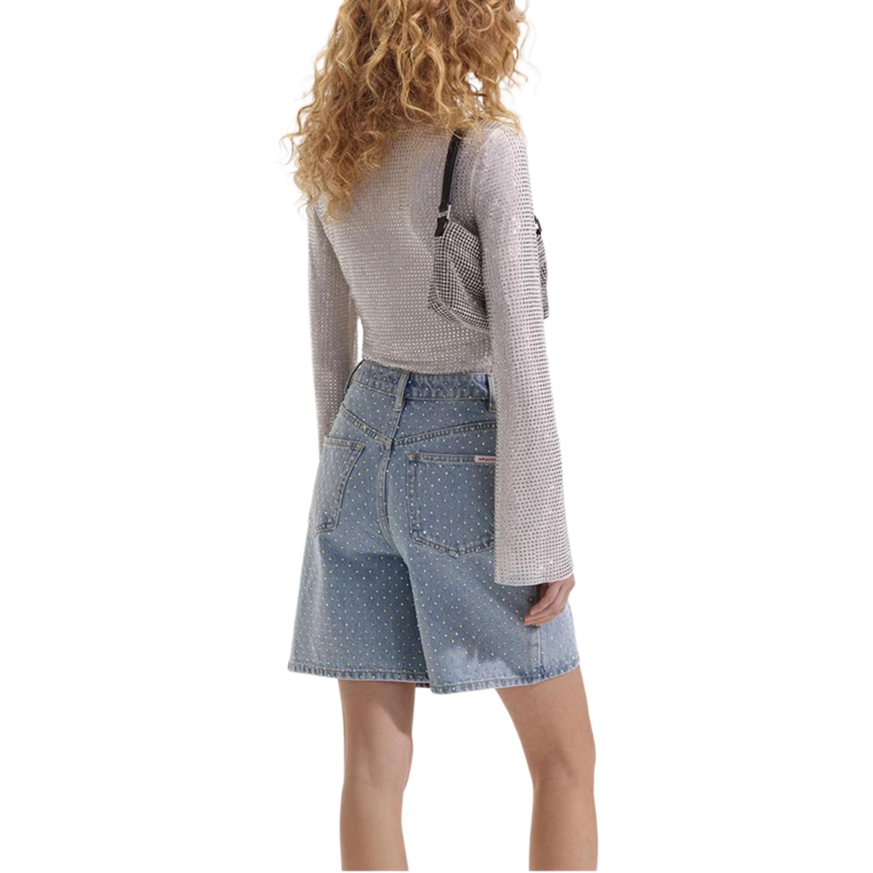 Shop (W) Self-Portrait 優雅水鑽長袖襯衫 - 象牙白 SWF352C02800