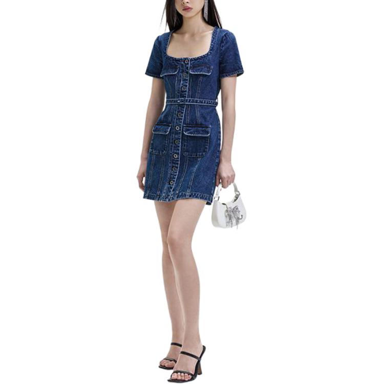 (Women) Self-Portrait  Elegant Square-Neck A-Line Short Sleeve Party Dress. SWF351Y05700 圖 3