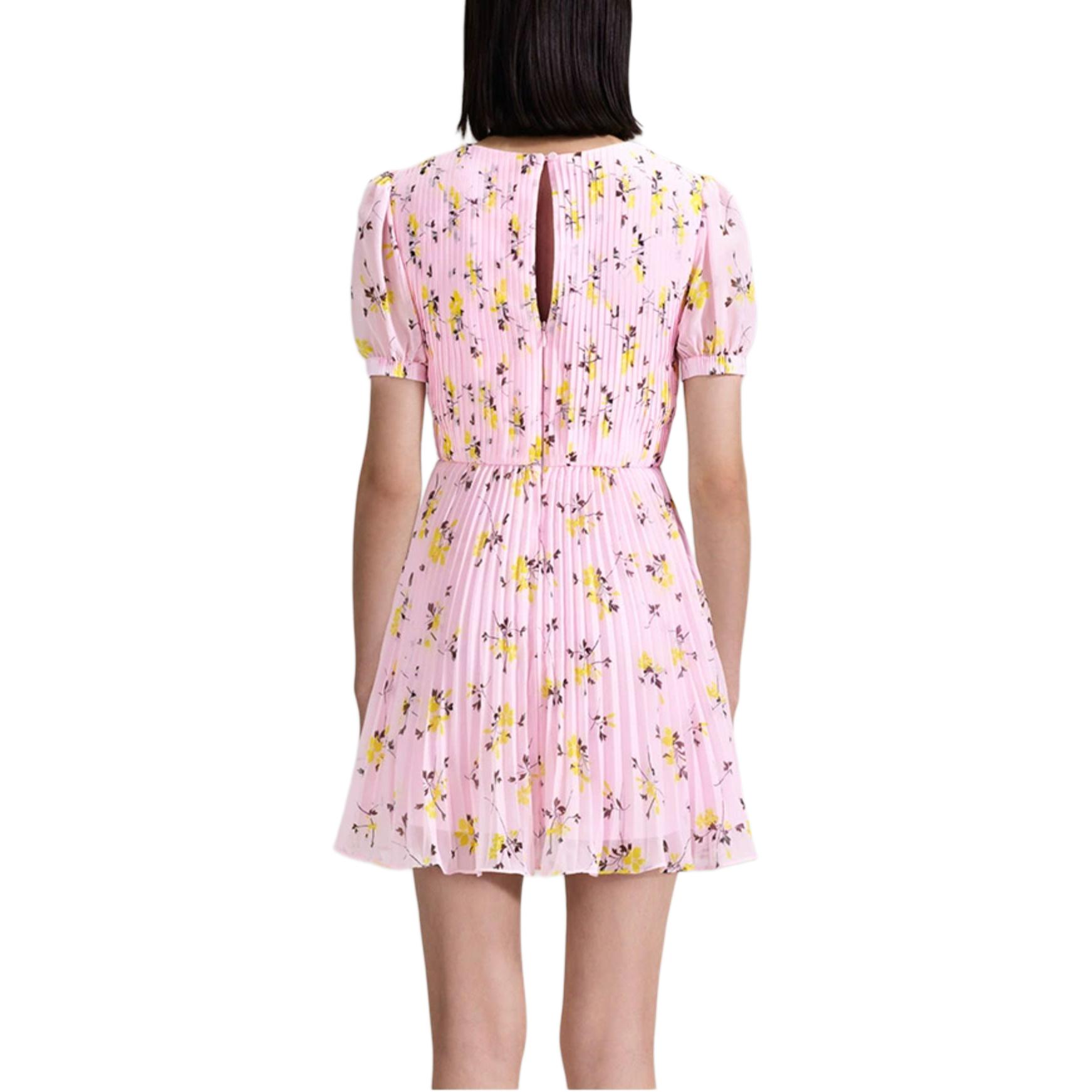(Women) Self-Portrait  Floral V-Neck Short Sleeve Dress Red Pink Flowers SWF343Y04800 圖 4