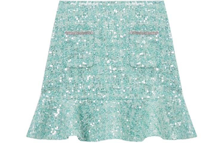 (Women) Self-Portrait  Green Sequin A-Line Skirt SWF351Q00400 圖 2