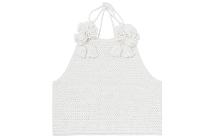 (Women) Self-Portrait  Halter Neck Sleeveless Dress Ivory White. SWF352M06900 圖 2