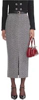 (Women) Self-Portrait Herringbone Knit High-Waisted Slim Casual Skirt - Gray AW24059MSKABBLACK (Women) Self-Portrait Herringbone Knit High-Waisted Slim Casual Skirt - Gray AW24059MSKABBLACK