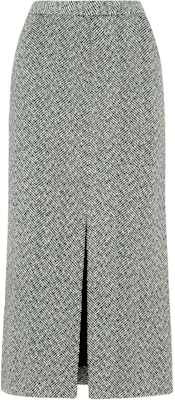 (Women) Self-Portrait Herringbone Knit High-Waisted Slim Casual Skirt - Gray AW24059MSKABBLACK Order (Women) Self-Portrait Herringbone Knit High-Waisted Slim Casual Skirt - Gray AW24059MSKABBLACK