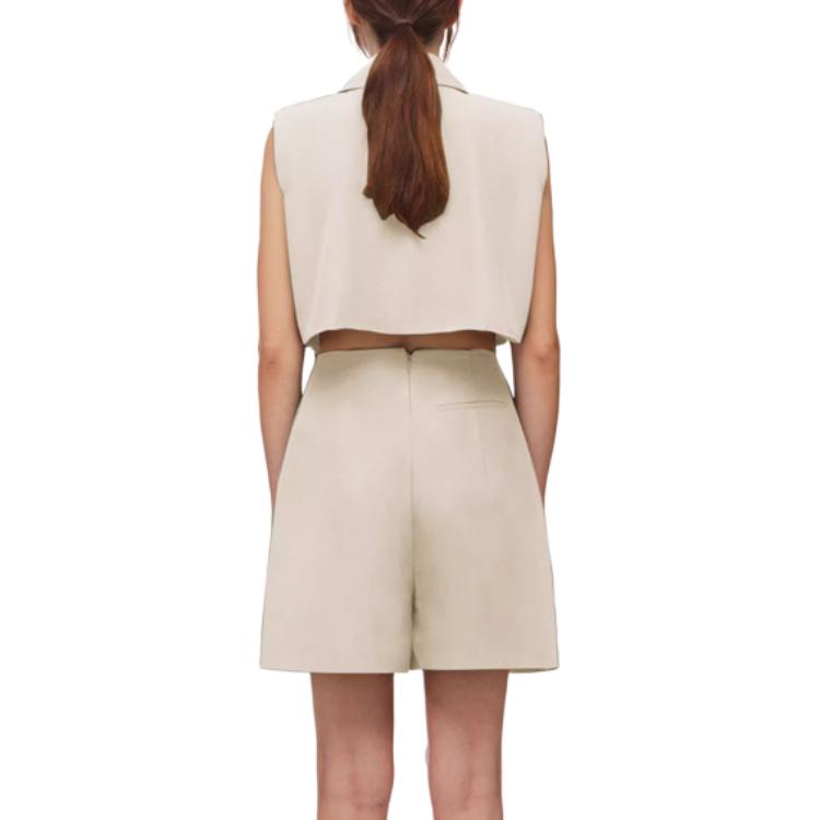 Purchase (W) Self-Portrait 高腰喇叭短連身褲 - 香草米色 SWF322K05700