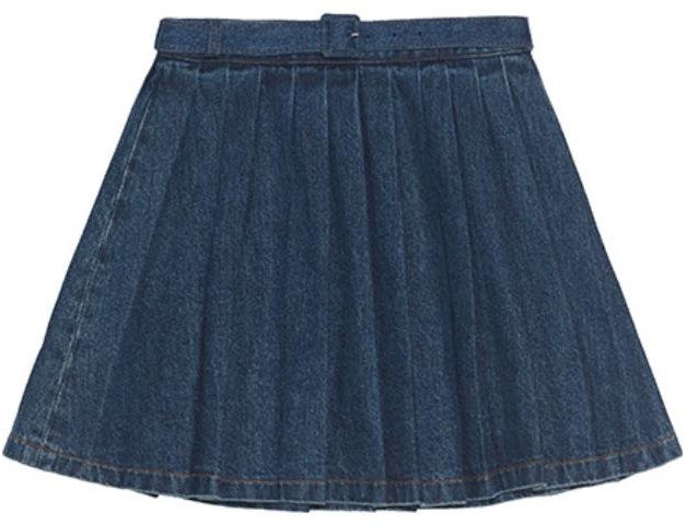 women-self-portrait-high-waist-pleated-denim-mini-skirt-in-blue-swf-343-q00700
