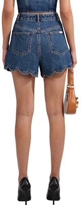 (W) Self-Portrait 高腰荷葉邊牛仔短褲 藍色 SWF341K00200574 Shop (W) Self-Portrait 高腰荷葉邊牛仔短褲 藍色 SWF341K00200574