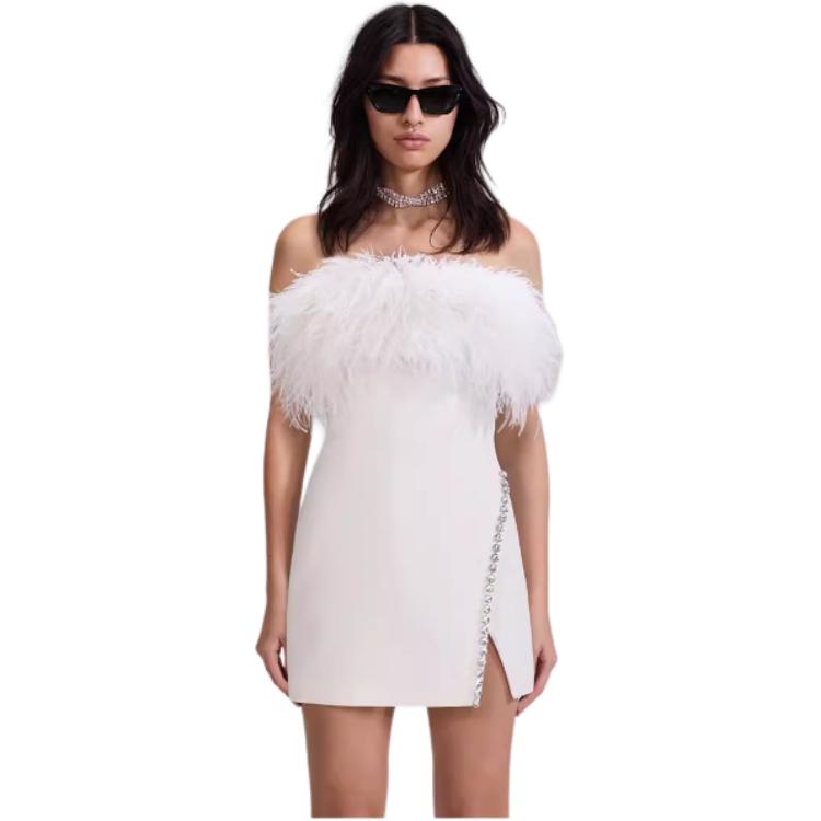 (Women) Self-Portrait  High-Waist Sleeveless Dress in Pure White. SWF343Y09500 圖 5