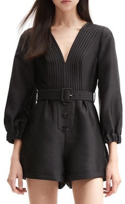 (W) Self-Portrait 高腰V領連體褲 經典黑色。 SWF352K01300 Lookbook (W) Self-Portrait 高腰V領連體褲 經典黑色。 SWF352K01300