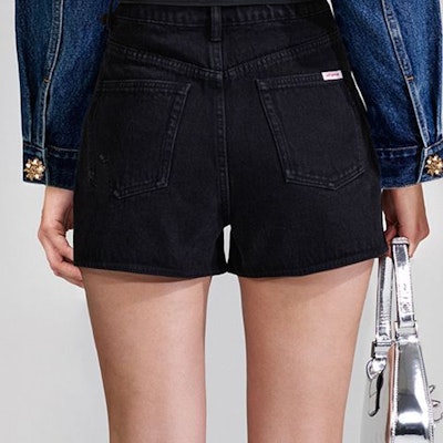 (W) Self-Portrait 高腰黑色破壞牛仔短褲 SWF342K01500 Shop (W) Self-Portrait 高腰黑色破壞牛仔短褲 SWF342K01500