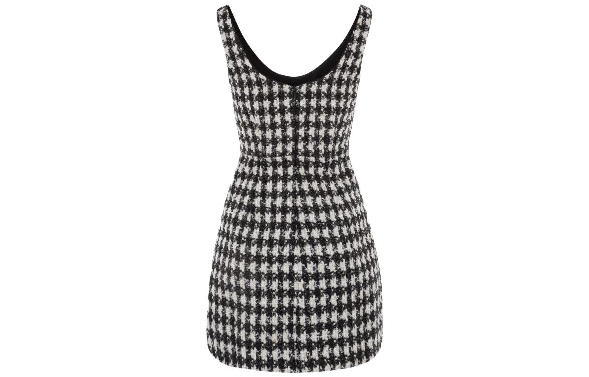 (Women) Self-Portrait  Houndstooth Floral Sleeveless Mini Dress. AW23150SBBLACK 圖 3