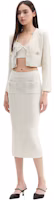 Purchase (Women) Self-Portrait Ivory White Button-Up Knit Cardigan - Versatile Chic Style SWF336M00100