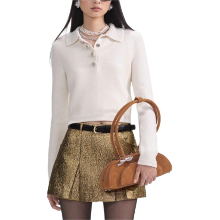 Order (W) Self-Portrait 象牙白休閒長袖毛衣 SWF361M04800