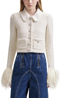 (W) Self-Portrait 象牙白翻領長袖外套 SWF344M03300 Lookbook (W) Self-Portrait 象牙白翻領長袖外套 SWF344M03300