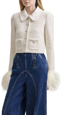 (W) Self-Portrait 象牙白翻領長袖外套 SWF344M03300 Purchase (W) Self-Portrait 象牙白翻領長袖外套 SWF344M03300