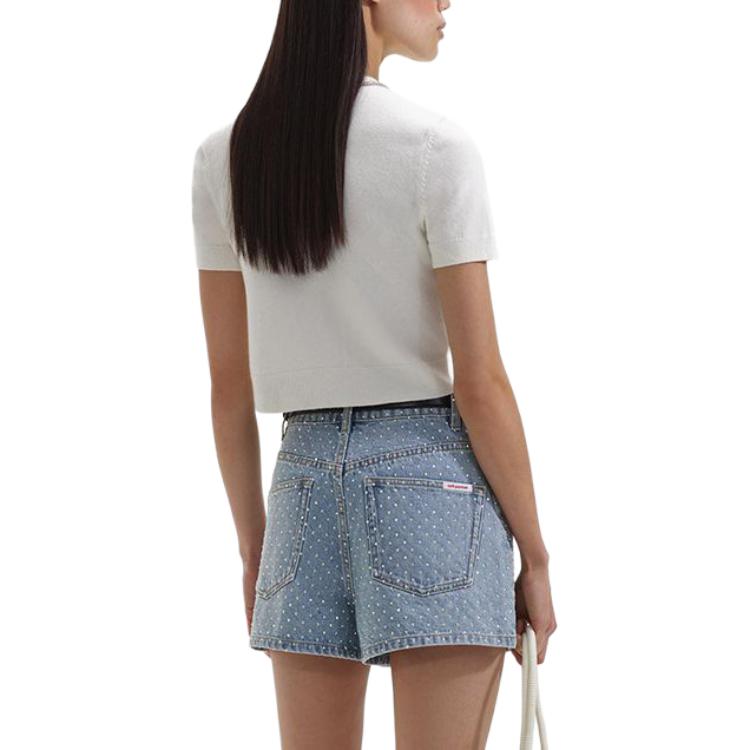 Shop (W) Self-Portrait 象牙白短版針織開衫毛衣 SWF352M05300