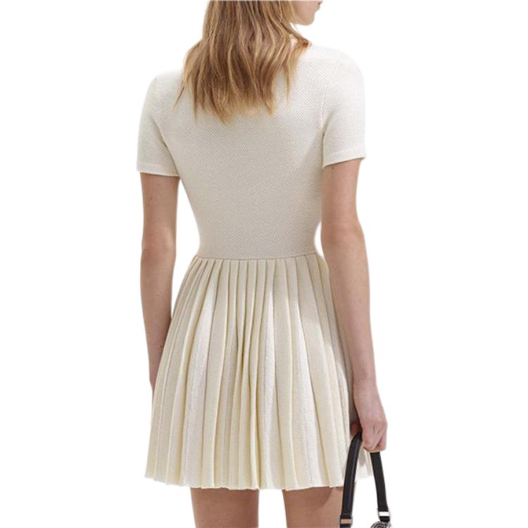 (Women) Self-Portrait  Ivory White Knit Short Sleeve Mini Dress. SWF352M06100 圖 4