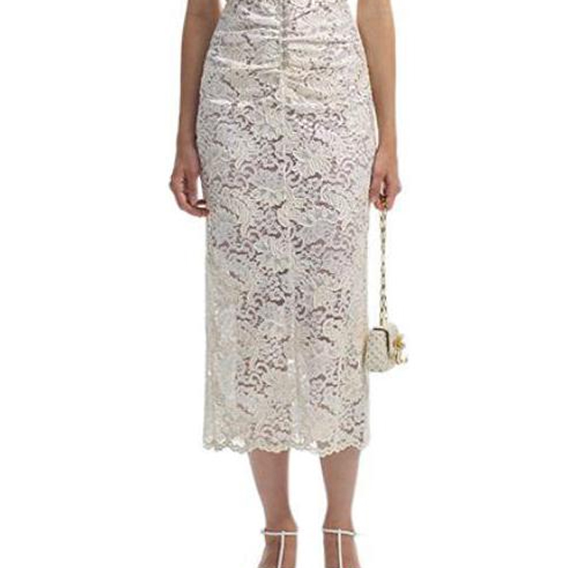 (Women) Self-Portrait  Ivory White Lace Midi Dress with Crystal Detailing SWF351Y04500 圖 5